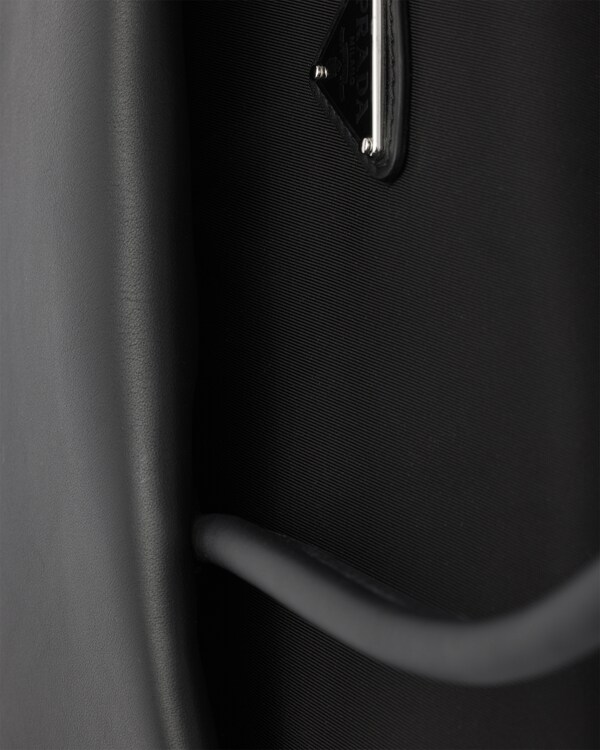 Prada Passage medium leather bag with Re-Nylon flap - Black Prada Passage medium leather bag with Re-Nylon flap - Black