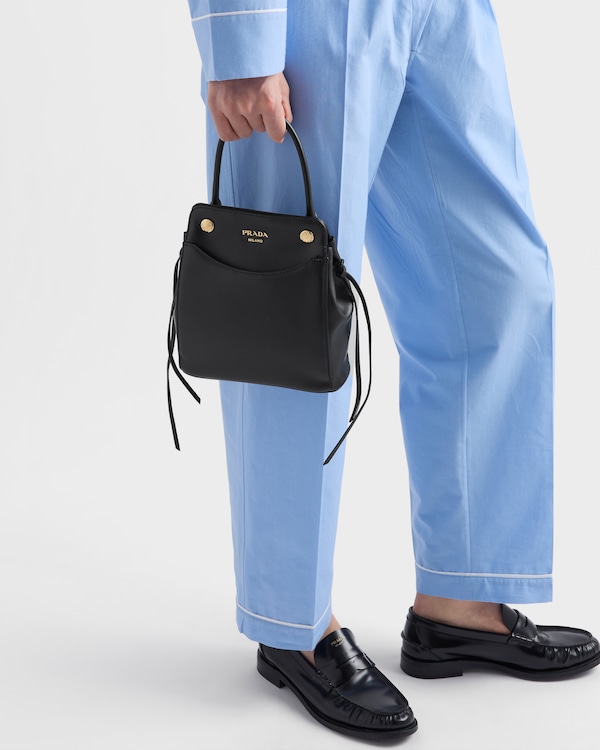 Prada Carry迷你皮革手袋 - 黑色 Prada Carry迷你皮革手袋 - 黑色