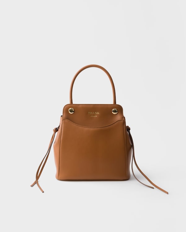 Prada Carry迷你皮革手袋 - 干邑色 Prada Carry迷你皮革手袋 - 干邑色