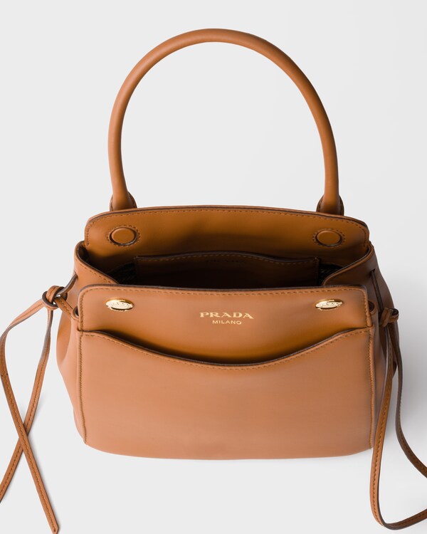 Prada Carry迷你皮革手袋 - 干邑色 Prada Carry迷你皮革手袋 - 干邑色