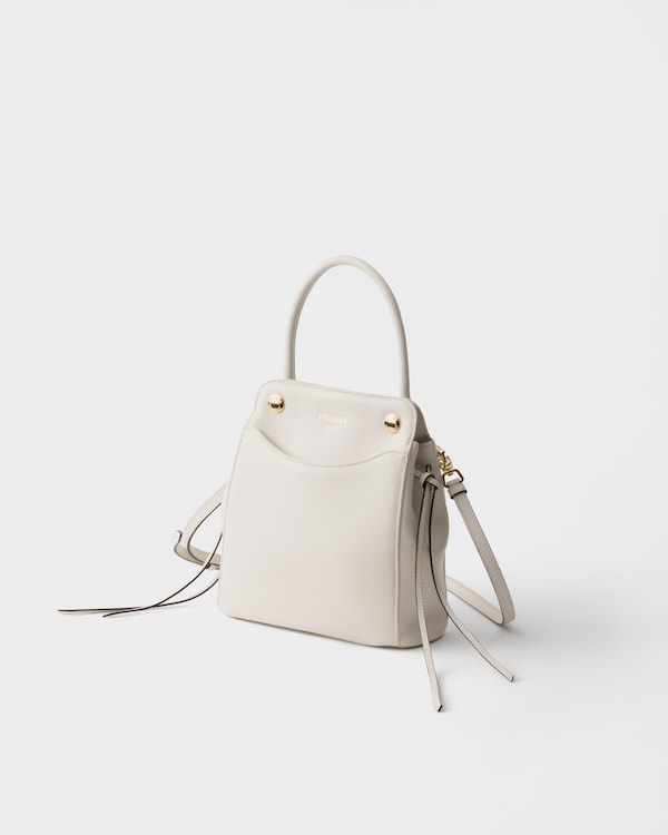 Prada Carry迷你皮革手袋 - 白色 Prada Carry迷你皮革手袋 - 白色