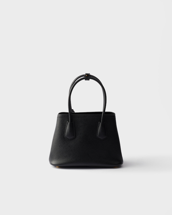 Prada Double Saffiano皮革迷你手袋 - 黑色 Prada Double Saffiano皮革迷你手袋 - 黑色