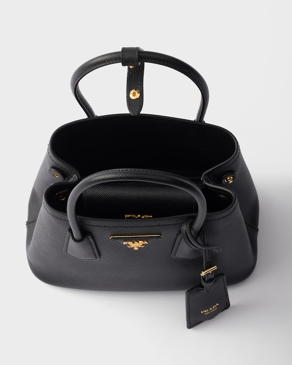 Prada Double Saffiano皮革迷你手袋 - 黑色 Prada Double Saffiano皮革迷你手袋 - 黑色