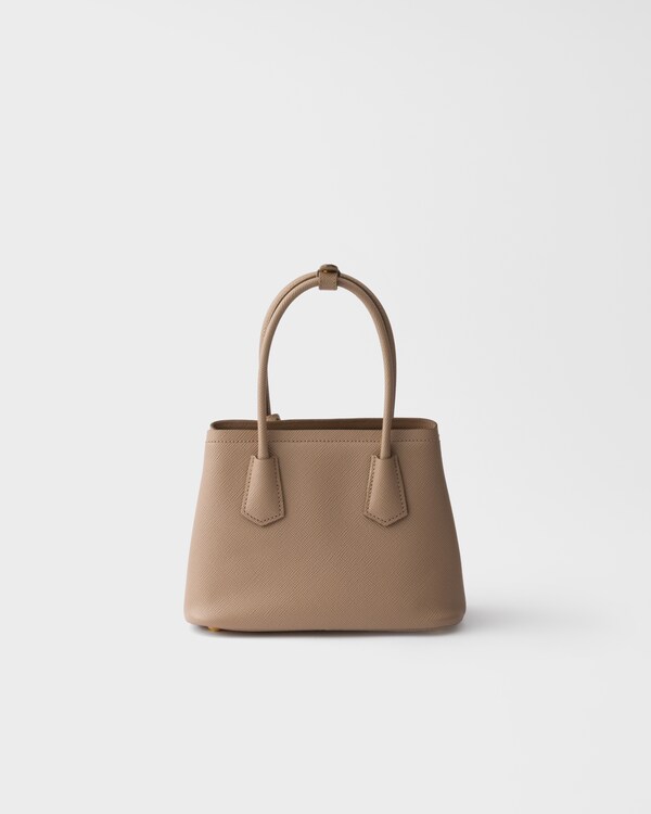 Prada Double Saffiano皮革迷你手袋 - 豆沙色 Prada Double Saffiano皮革迷你手袋 - 豆沙色