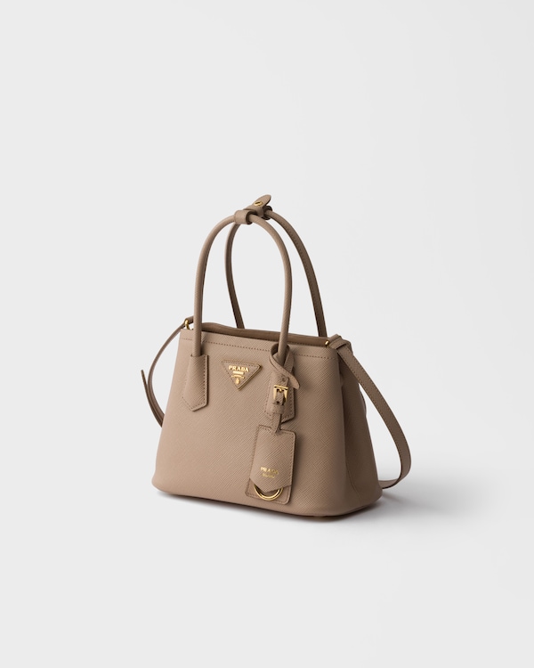 Prada Double Saffiano皮革迷你手袋 - 豆沙色 Prada Double Saffiano皮革迷你手袋 - 豆沙色