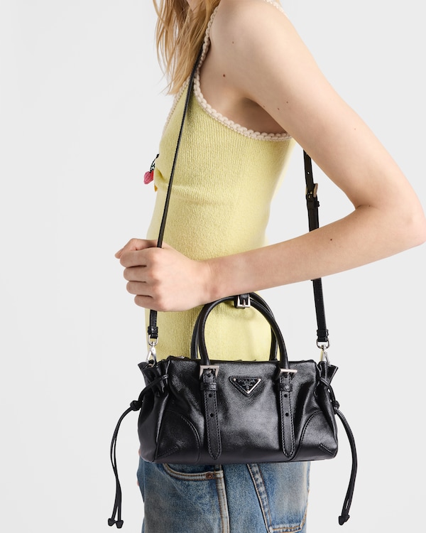 Prada Bonnie小号皮革手袋 - 黑色 Prada Bonnie小号皮革手袋 - 黑色