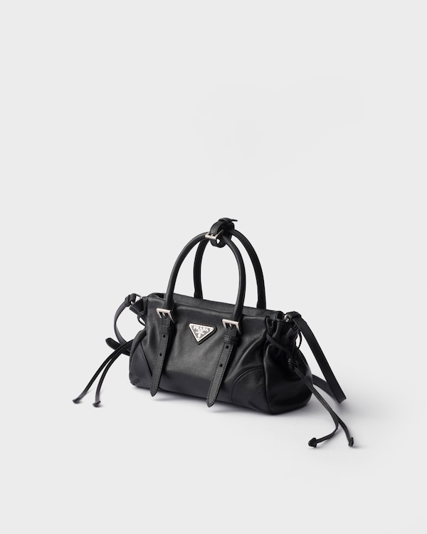 Prada Bonnie小号皮革手袋 - 黑色 Prada Bonnie小号皮革手袋 - 黑色