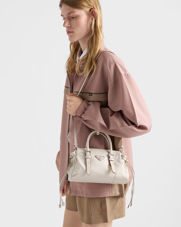 Prada Karin小号皮革手袋 - 白色 Prada Karin小号皮革手袋 - 白色