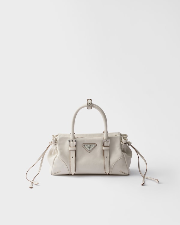 Prada Karin小号皮革手袋 - 白色 Prada Karin小号皮革手袋 - 白色