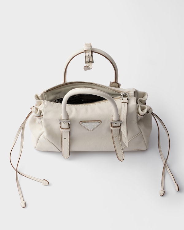 Prada Karin小号皮革手袋 - 白色 Prada Karin小号皮革手袋 - 白色