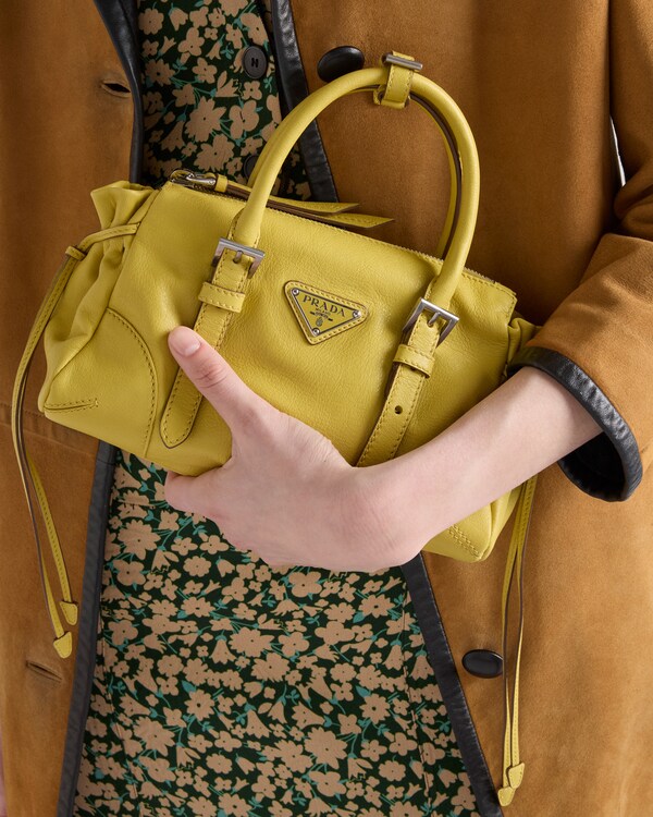 Prada Karin小号皮革手袋 - 柑橘黄 Prada Karin小号皮革手袋 - 柑橘黄