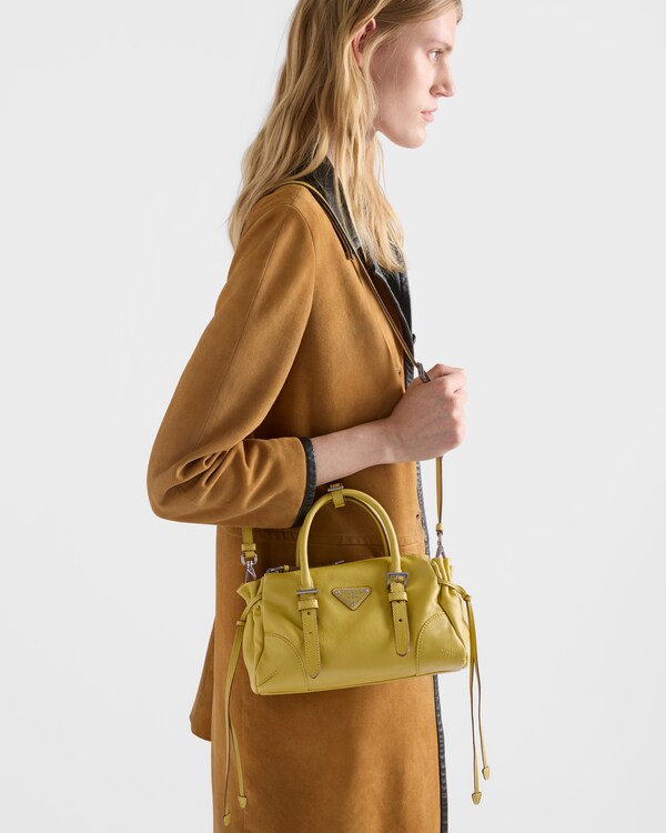 Prada Karin小号皮革手袋 - 柑橘黄 Prada Karin小号皮革手袋 - 柑橘黄