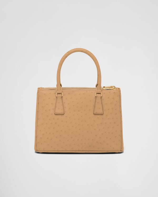 Prada Galleria medium ostrich leather bag - Natural Prada Galleria medium ostrich leather bag - Natural