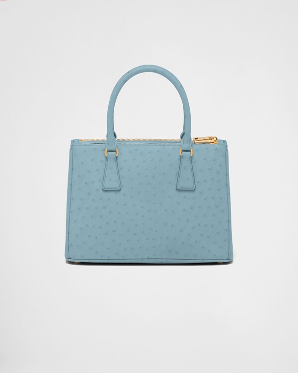 Prada Galleria medium ostrich leather bag - Light Blue Prada Galleria medium ostrich leather bag - Light Blue