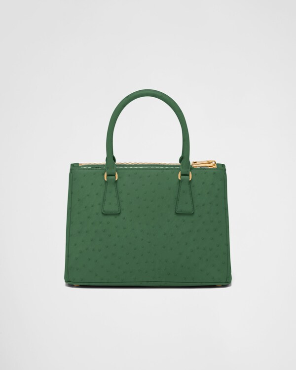 Prada Galleria medium ostrich leather bag - Green Prada Galleria medium ostrich leather bag - Green