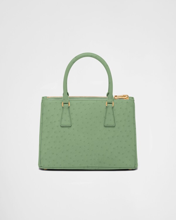 Prada Galleria medium ostrich leather bag - Aquamarine Prada Galleria medium ostrich leather bag - Aquamarine