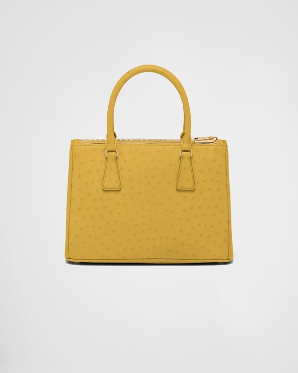 Prada Galleria medium ostrich leather bag - Sunny Yellow Prada Galleria medium ostrich leather bag - Sunny Yellow