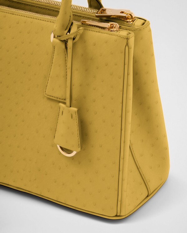 Prada Galleria medium ostrich leather bag - Sunny Yellow Prada Galleria medium ostrich leather bag - Sunny Yellow