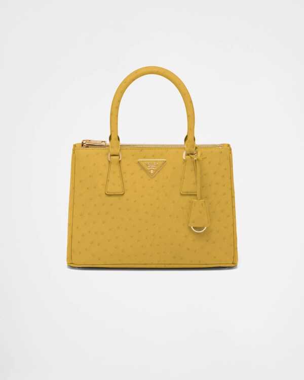 Prada Galleria medium ostrich leather bag - Sunny Yellow Prada Galleria medium ostrich leather bag - Sunny Yellow