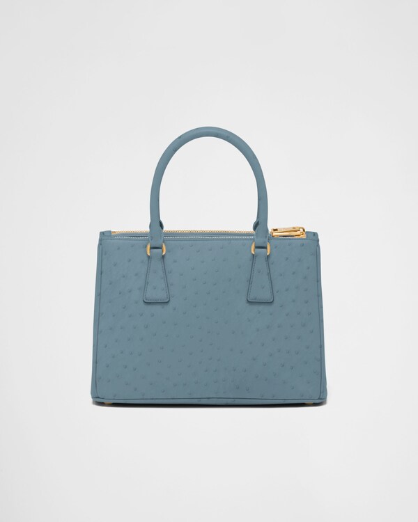 Prada Galleria medium ostrich leather bag - Astral Blue Prada Galleria medium ostrich leather bag - Astral Blue