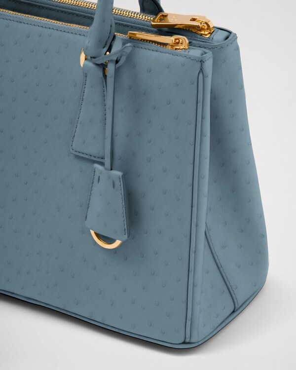 Prada Galleria medium ostrich leather bag - Astral Blue Prada Galleria medium ostrich leather bag - Astral Blue