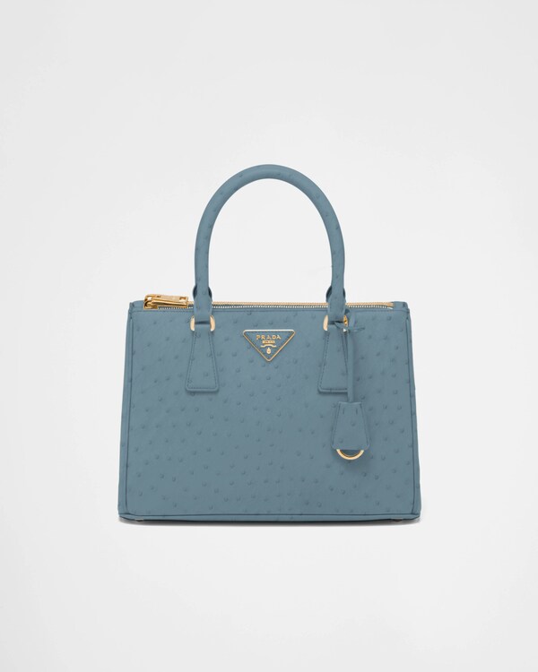 Prada Galleria medium ostrich leather bag - Astral Blue Prada Galleria medium ostrich leather bag - Astral Blue