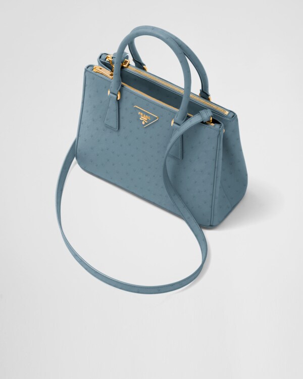Prada Galleria medium ostrich leather bag - Astral Blue Prada Galleria medium ostrich leather bag - Astral Blue