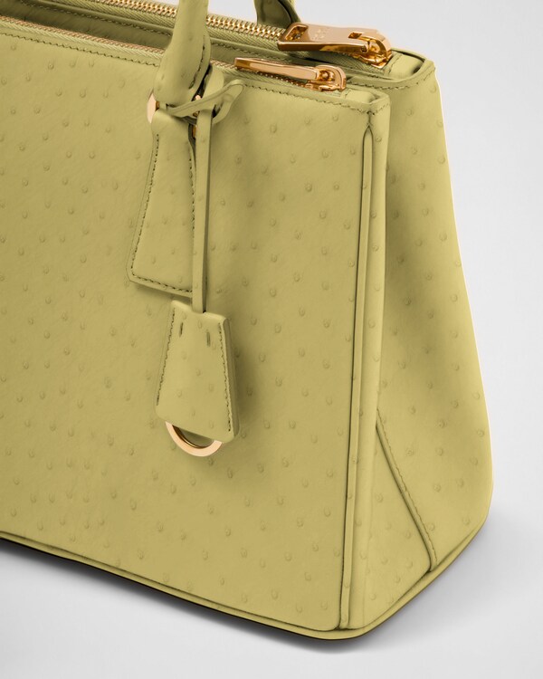 Prada Galleria medium ostrich leather bag - Pineapple Prada Galleria medium ostrich leather bag - Pineapple