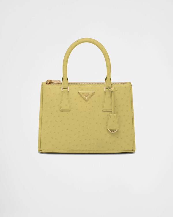 Prada Galleria medium ostrich leather bag - Pineapple Prada Galleria medium ostrich leather bag - Pineapple