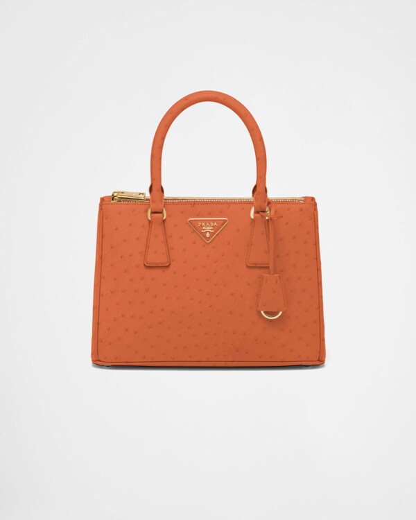 Prada Galleria medium ostrich leather bag - Papaya Prada Galleria medium ostrich leather bag - Papaya