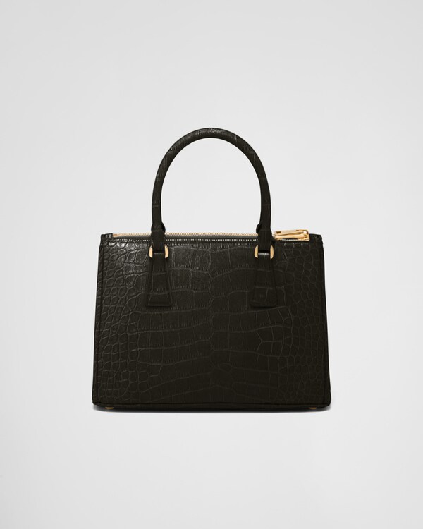 Prada Galleria medium crocodile leather bag - Black Prada Galleria medium crocodile leather bag - Black