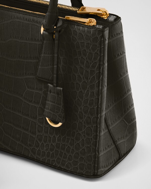 Prada Galleria medium crocodile leather bag - Black Prada Galleria medium crocodile leather bag - Black