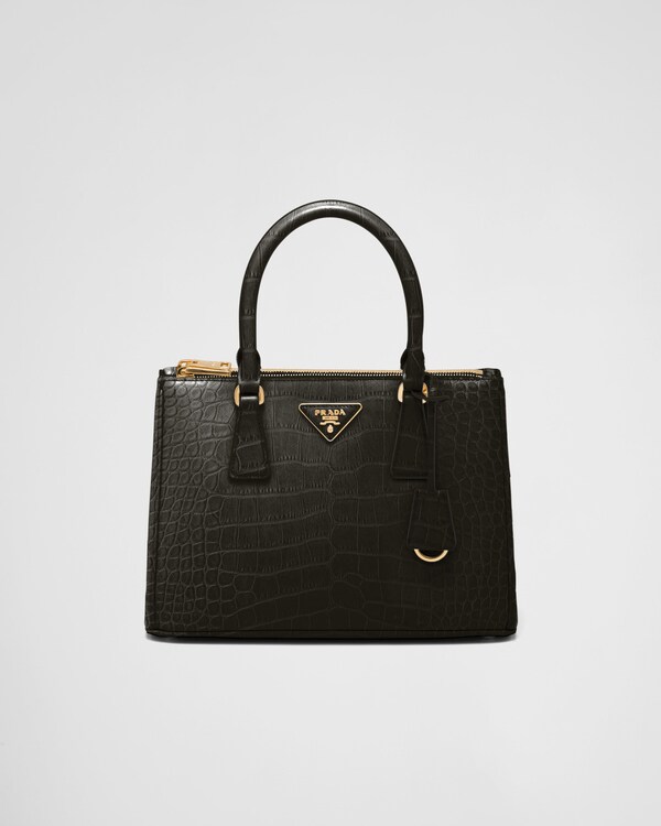 Prada Galleria medium crocodile leather bag - Black Prada Galleria medium crocodile leather bag - Black