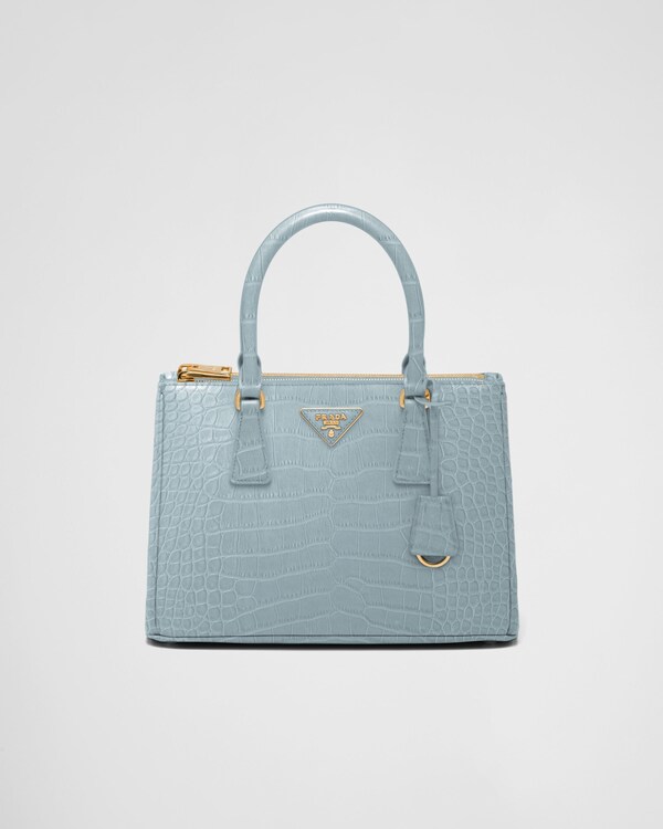Prada Galleria medium crocodile leather bag - Light Blue Prada Galleria medium crocodile leather bag - Light Blue