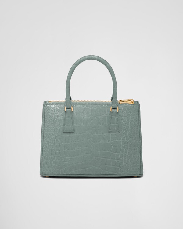 Prada Galleria medium crocodile leather bag - Periwinkle Blue Prada Galleria medium crocodile leather bag - Periwinkle Blue