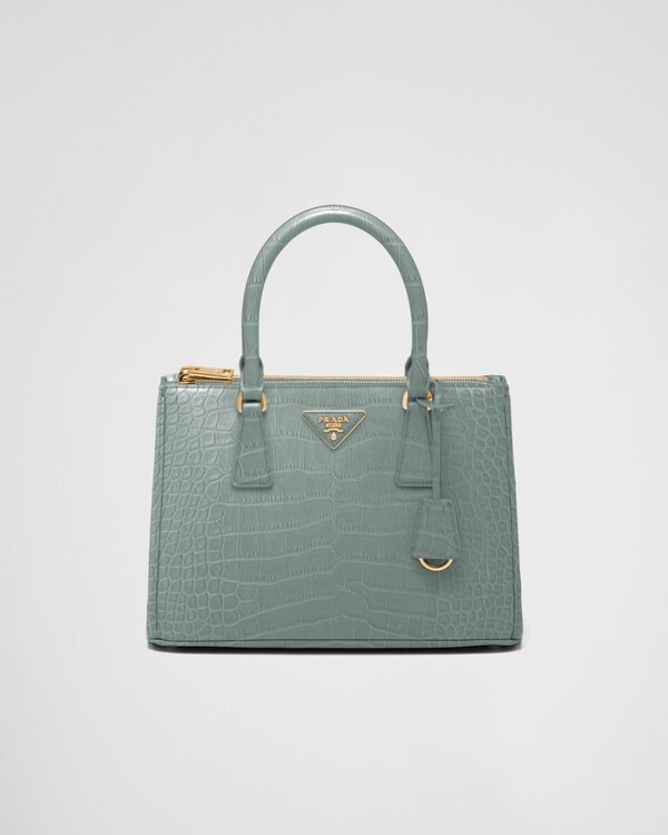 Prada Galleria medium crocodile leather bag - Periwinkle Blue Prada Galleria medium crocodile leather bag - Periwinkle Blue