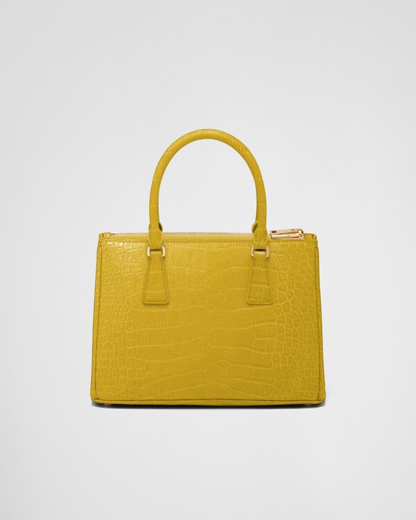 Prada Galleria medium crocodile leather bag - Sunny Yellow Prada Galleria medium crocodile leather bag - Sunny Yellow