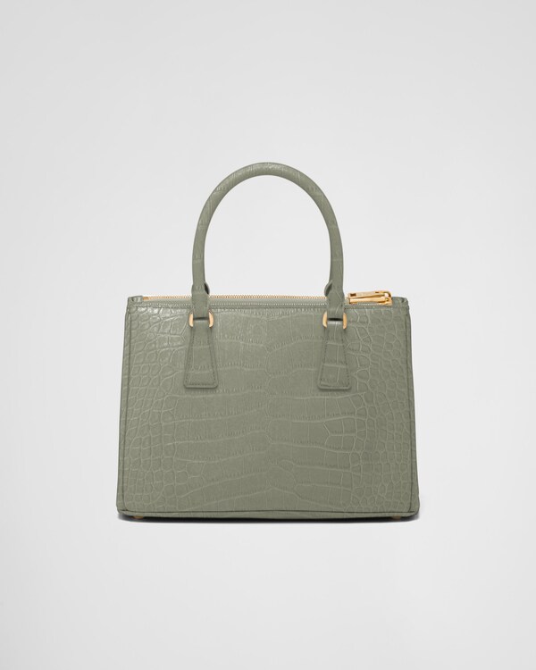 Prada Galleria medium crocodile leather bag - Cloudy Gray Prada Galleria medium crocodile leather bag - Cloudy Gray