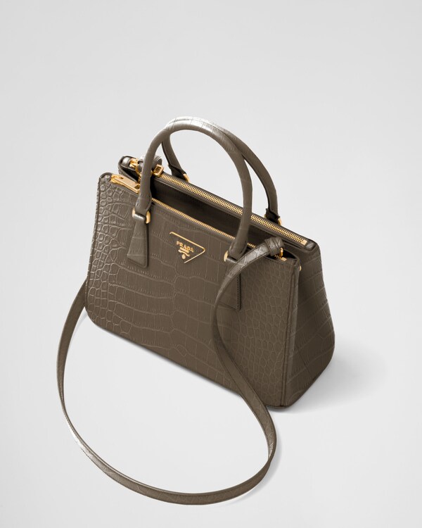 Prada Galleria medium crocodile leather bag - Clay Grey Prada Galleria medium crocodile leather bag - Clay Grey