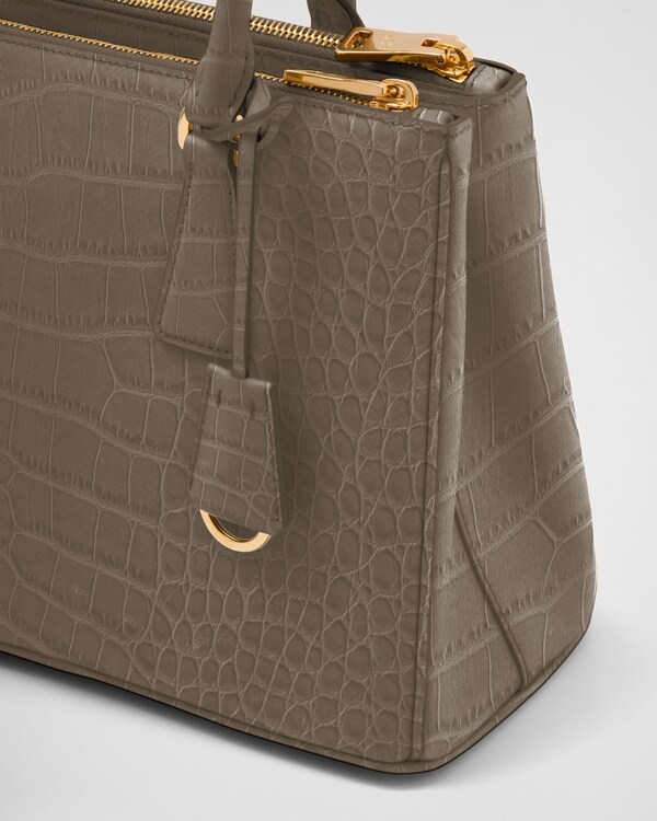 Prada Galleria medium crocodile leather bag - Clay Grey Prada Galleria medium crocodile leather bag - Clay Grey