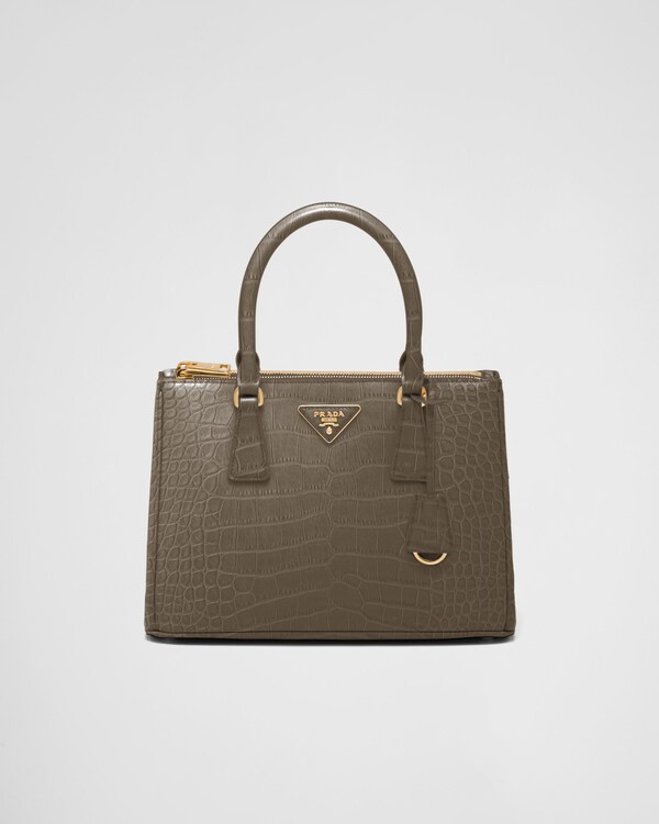 Prada Galleria medium crocodile leather bag - Clay Grey Prada Galleria medium crocodile leather bag - Clay Grey