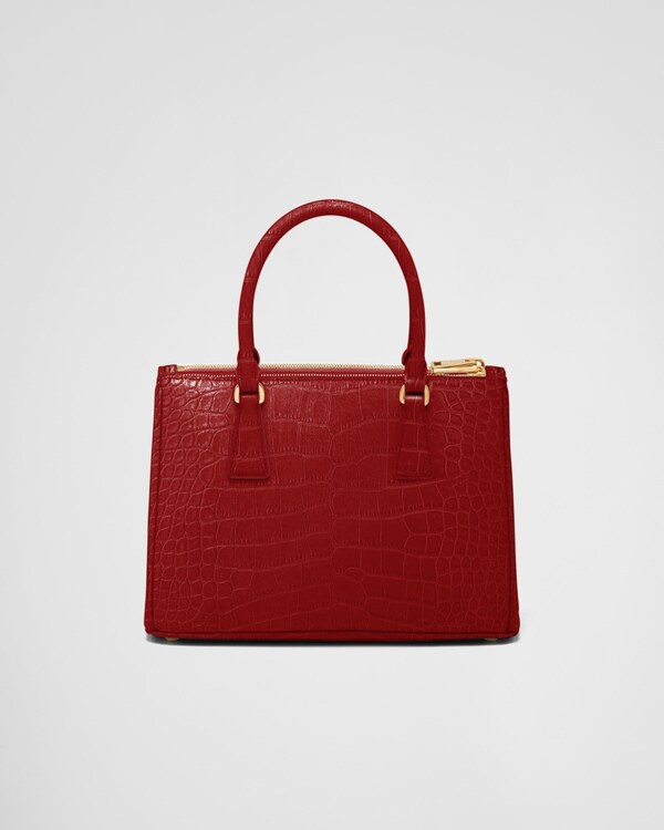 Prada Galleria medium crocodile leather bag - Fiery Red Prada Galleria medium crocodile leather bag - Fiery Red