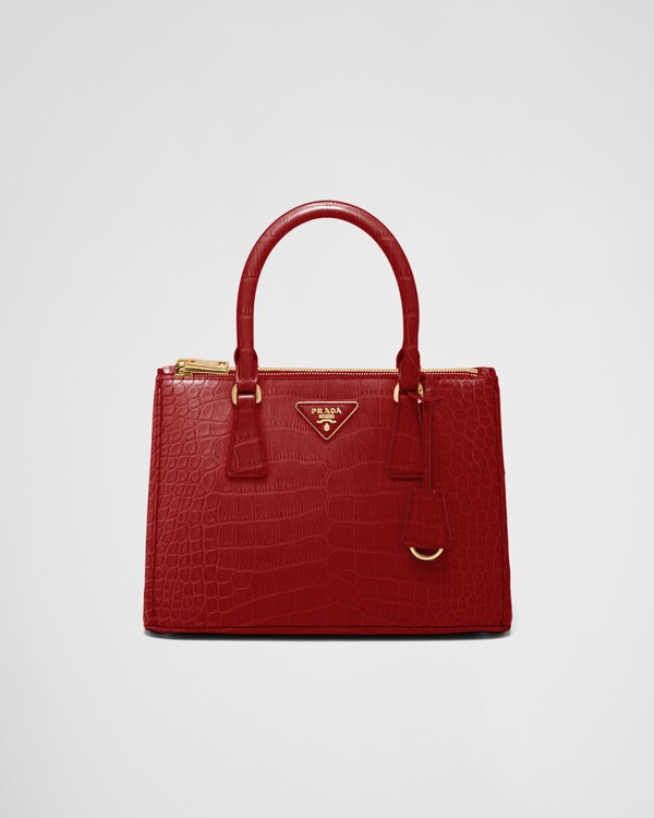 Prada Galleria medium crocodile leather bag - Fiery Red Prada Galleria medium crocodile leather bag - Fiery Red