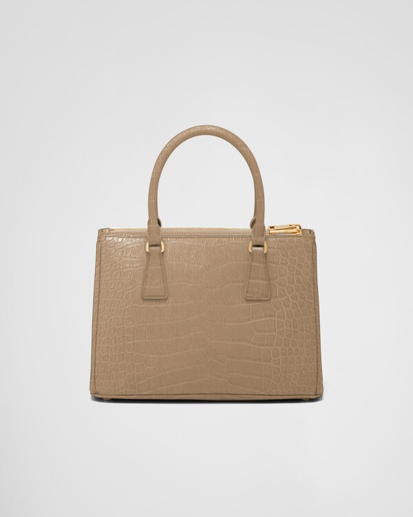 Prada Galleria medium crocodile leather bag - Cameo Prada Galleria medium crocodile leather bag - Cameo