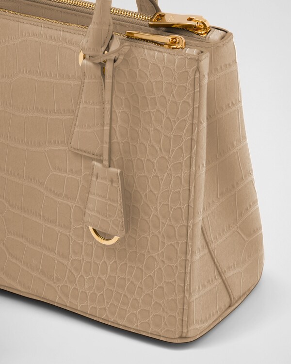 Prada Galleria medium crocodile leather bag - Cameo Prada Galleria medium crocodile leather bag - Cameo