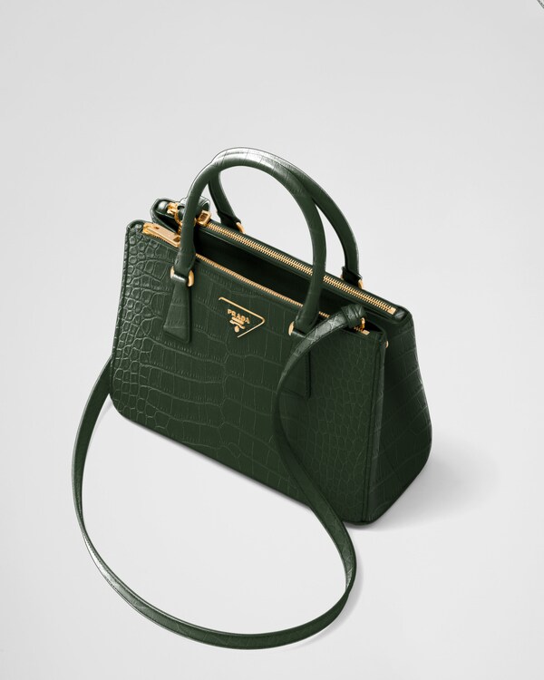 Prada Galleria medium crocodile leather bag - Emerald Green Prada Galleria medium crocodile leather bag - Emerald Green