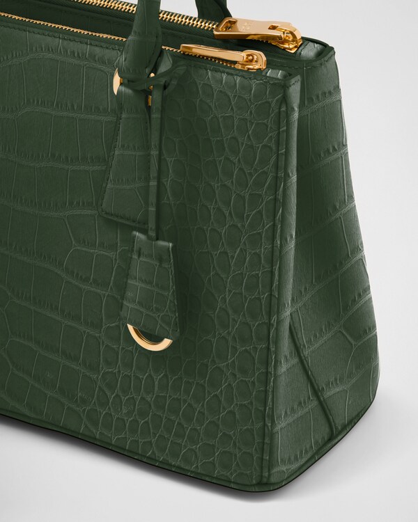 Prada Galleria medium crocodile leather bag - Emerald Green Prada Galleria medium crocodile leather bag - Emerald Green