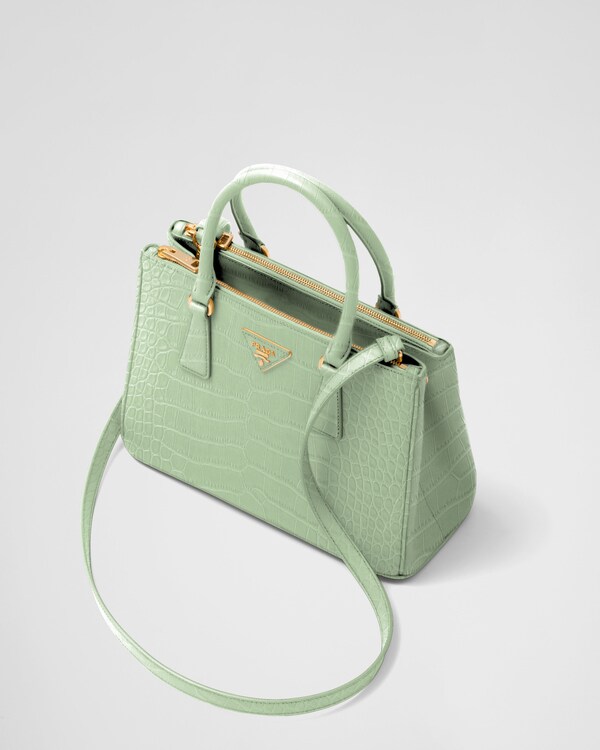 Prada Galleria medium crocodile leather bag - Aqua Prada Galleria medium crocodile leather bag - Aqua