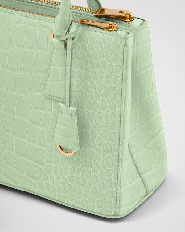 Prada Galleria medium crocodile leather bag - Aqua Prada Galleria medium crocodile leather bag - Aqua