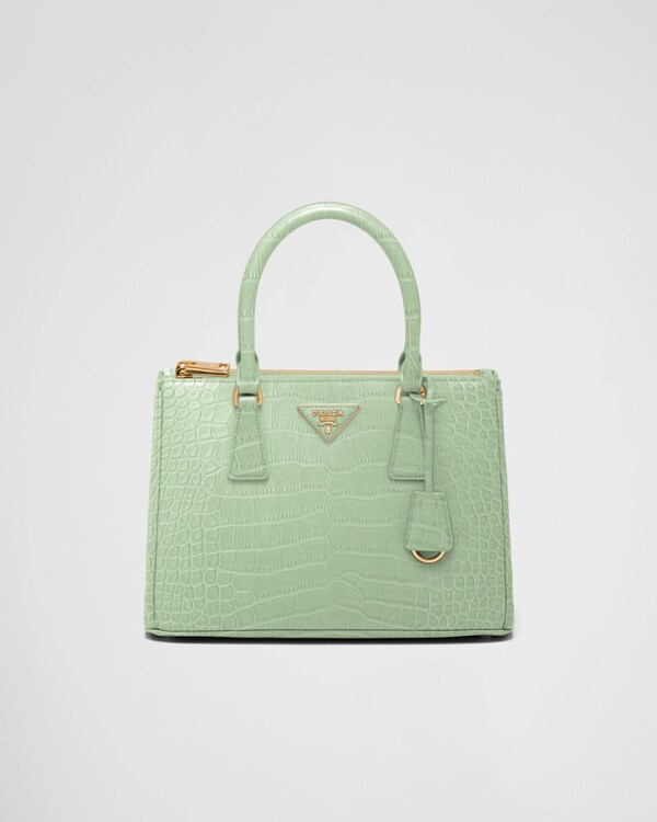 Prada Galleria medium crocodile leather bag - Aqua Prada Galleria medium crocodile leather bag - Aqua